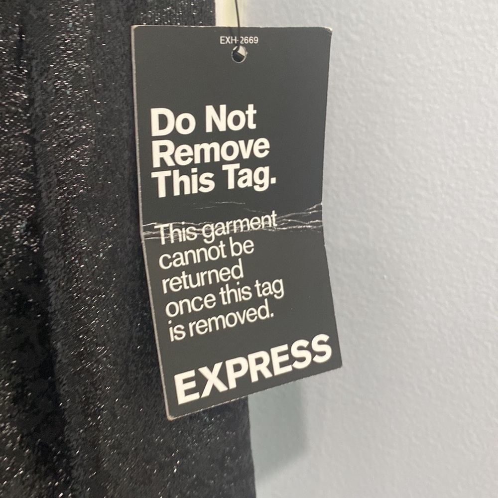 Express Black Sparkling Hi Low dress - Picture 5 of 6